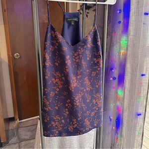 Women’s Medium (Petite) Banana Republic Chiffon Purple Orange Floral Tank Top